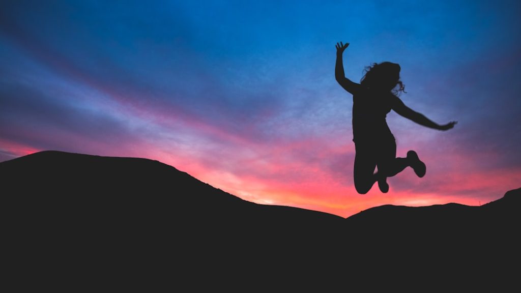 Joyful sunset.